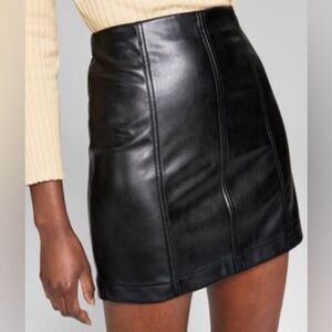 Black Leather Mini Skirt